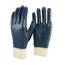 NMSAFETY interlock liner coated nitrile industrial glove EN 388 3111